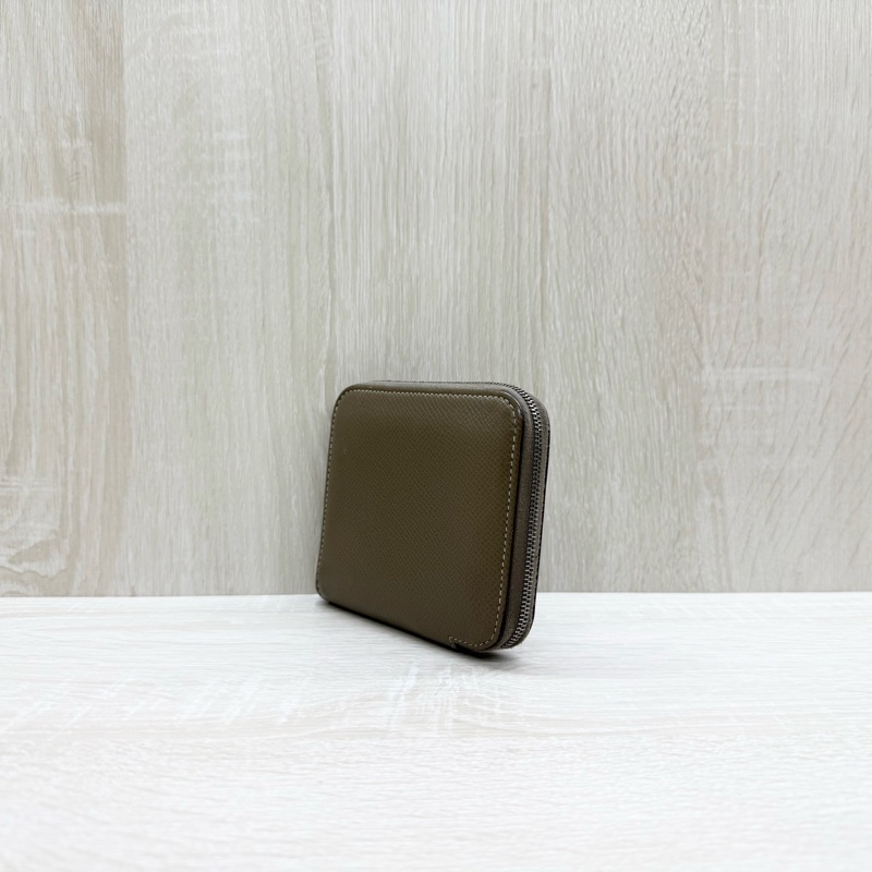 HERMES18大象灰Epsom皮叢林絲巾短夾-2