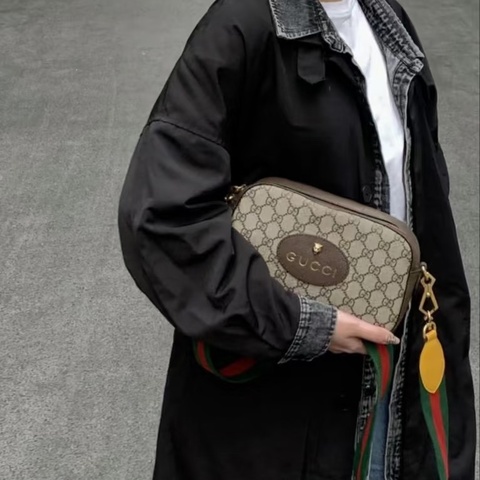Gucci 古馳 GG Supreme 老花 虎頭包 Messenger 斜背包 相機包 肩背包 Dionysus 476466