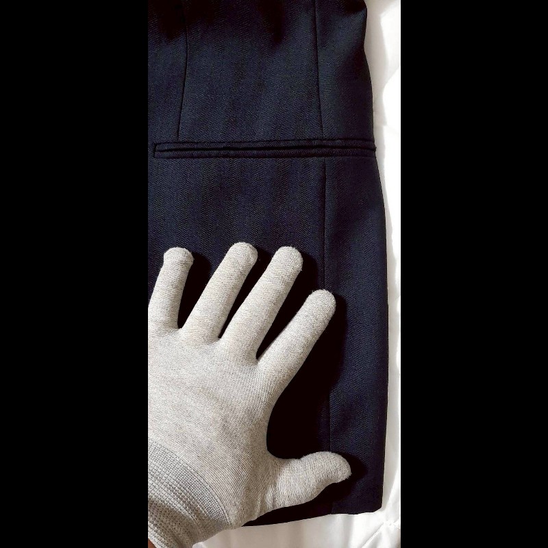 (義大利製MIITA)GIORGIO ARMANI 亞曼尼 男深藍色混羊毛三排釦西裝外套50R-6