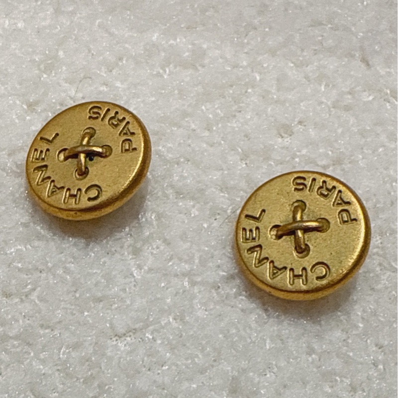 CHANEL Vintage 金鈕扣夾式耳環-2