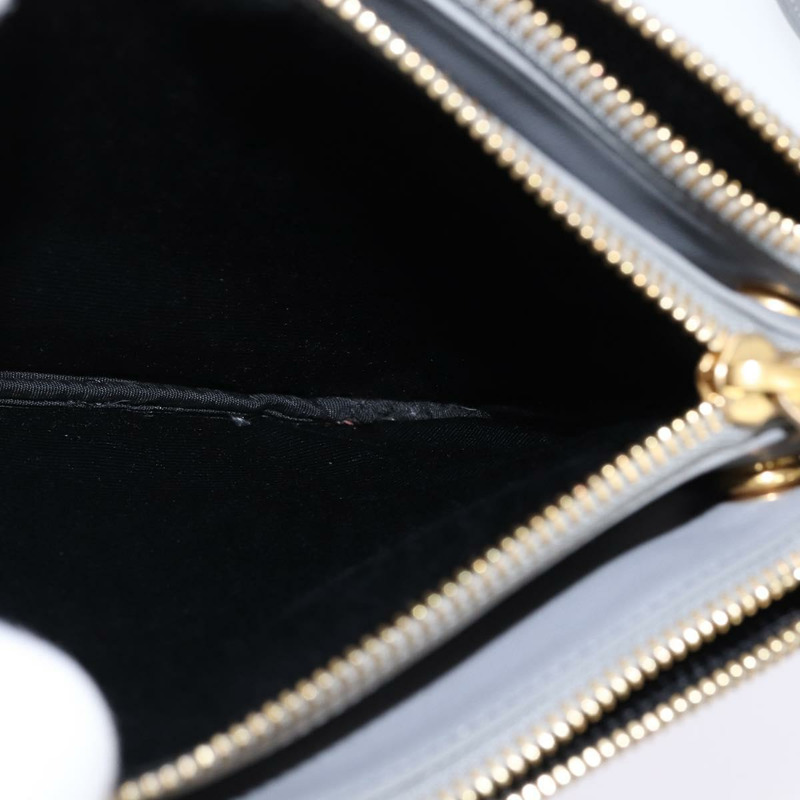 【日本直送】CELINE Trios Mall 單肩包 皮革 灰色 金色 正品 BA7046-20