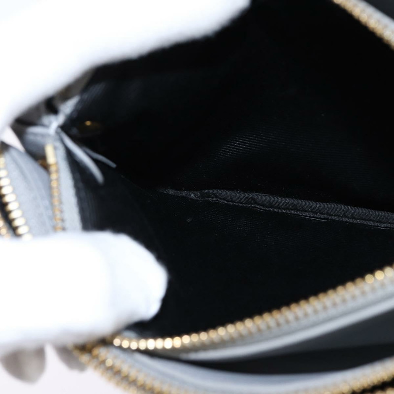 【日本直送】CELINE Trios Mall 單肩包 皮革 灰色 金色 正品 BA7046-21