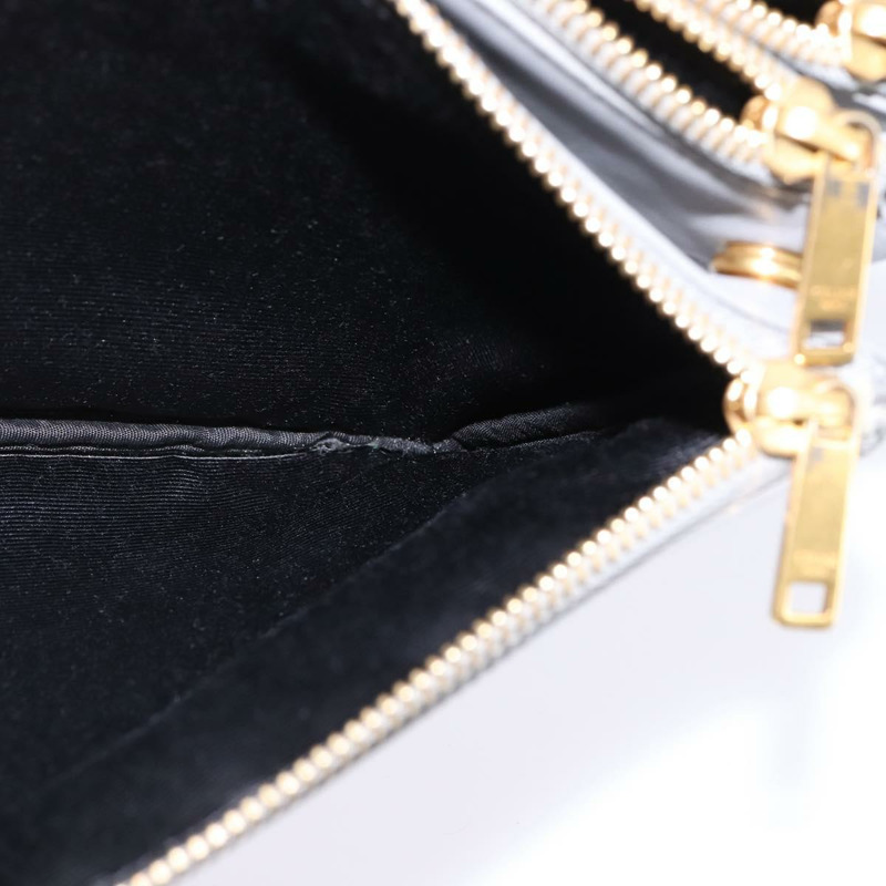 【日本直送】CELINE Trios Mall 單肩包 皮革 灰色 金色 正品 BA7046-23