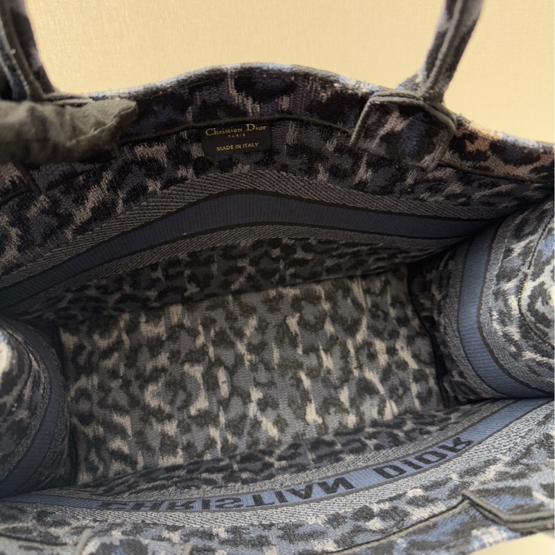 98新 迪奧Christian Dior豹紋Booktote托特包-4