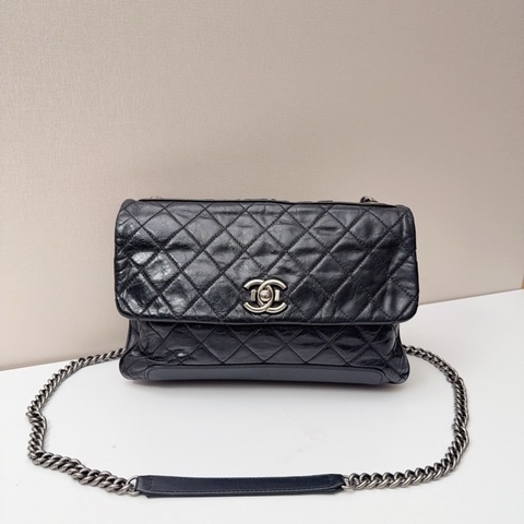 95新chanel 香奈兒油蠟皮CF中號翻蓋，絕版