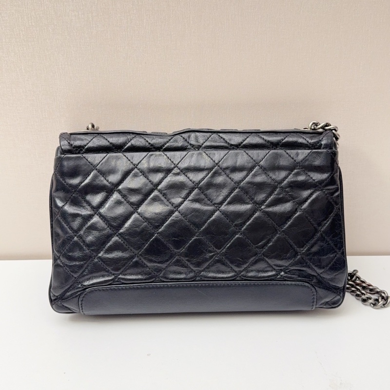 95新chanel 香奈兒油蠟皮CF中號翻蓋，絕版-6