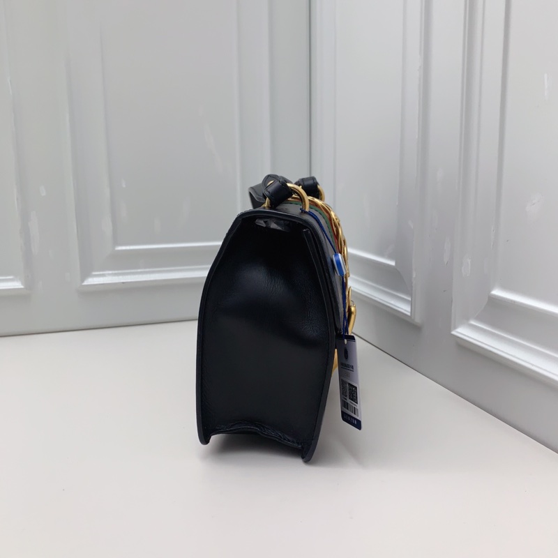 95新Gucci古馳 sylvie塞爾維亞 黑金中號-8