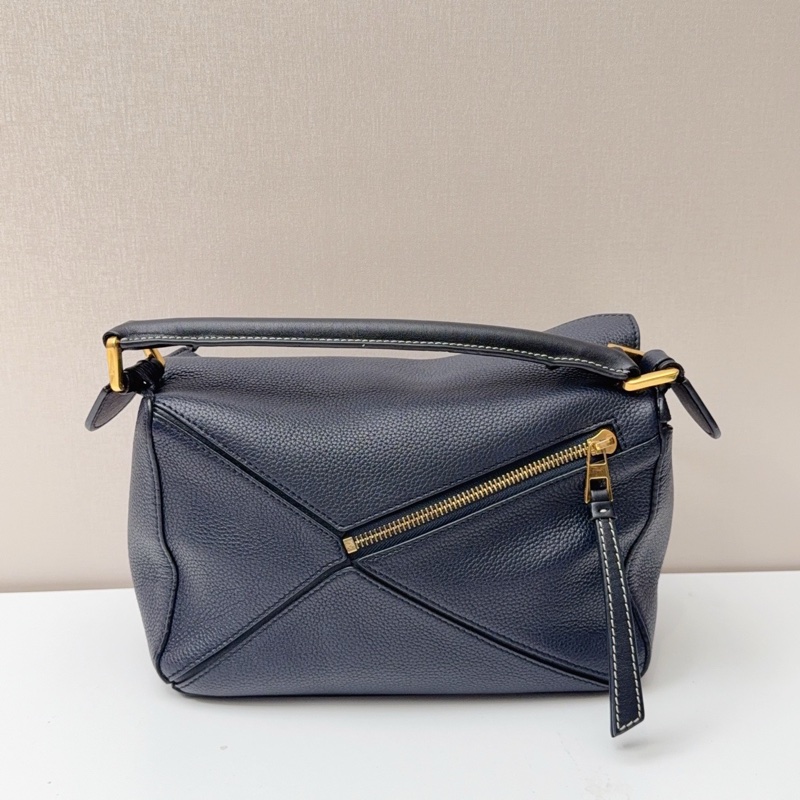 95新Loewe羅意威 藍黑色puzzle小號-2