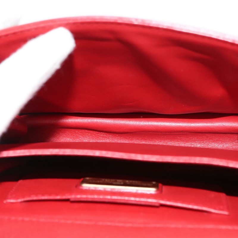 【日本直送】Salvatore Ferragamo Gancini 鏈條肩包 皮革 紅色 金色 正品 146725-20