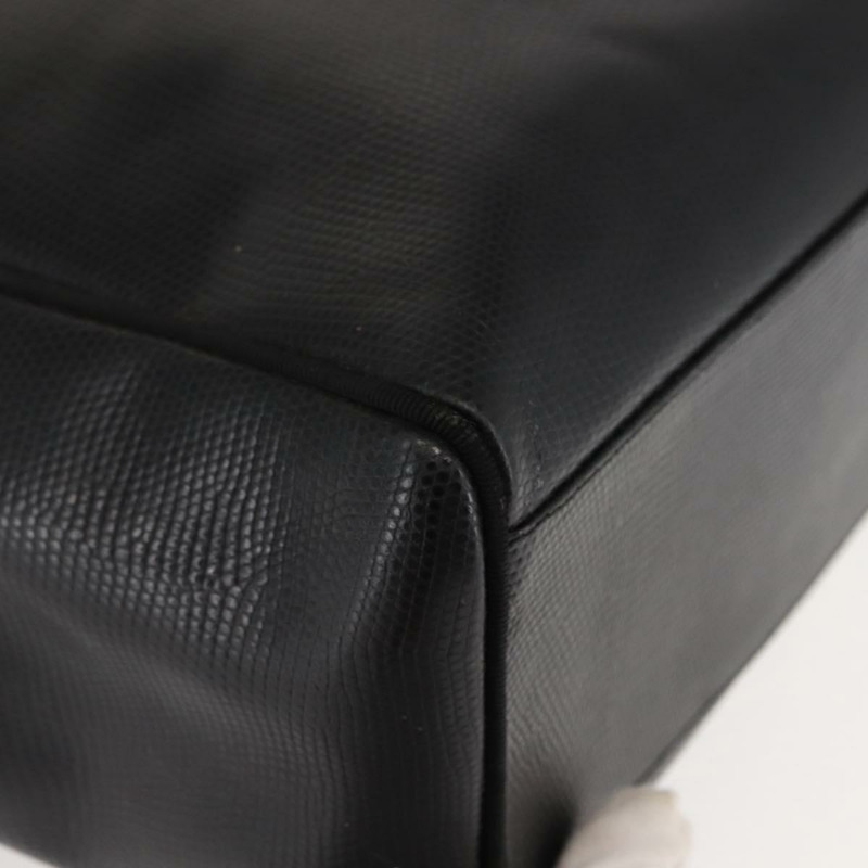 【日本直送】Salvatore Ferragamo Vala 托特包 鱷魚紋壓花 黑色 金色 Auth 146655-8