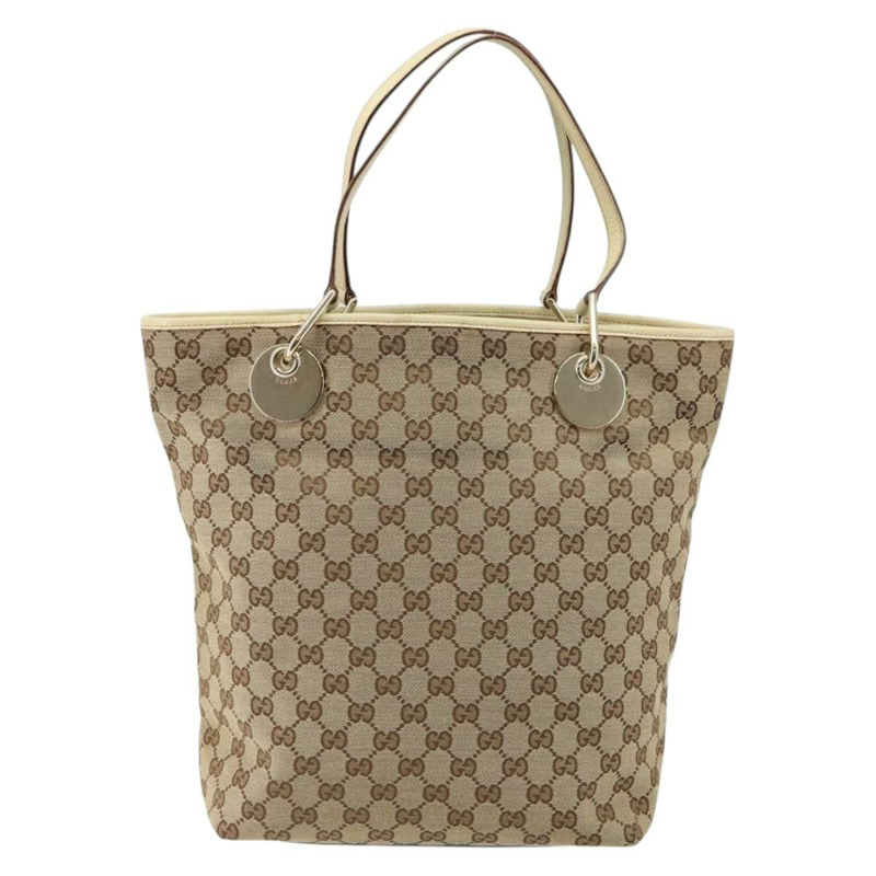 【日本直送】GUCCI GG帆布托特包 米色 金色 120836 正品 ep11417-1
