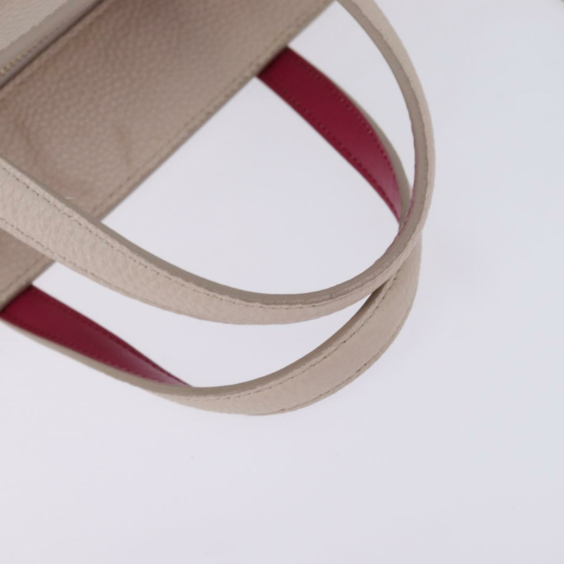 【日本直送】Salvatore Ferragamo Gancini 手提包 皮革 兩用 米色 金色 正品 BA7068-6