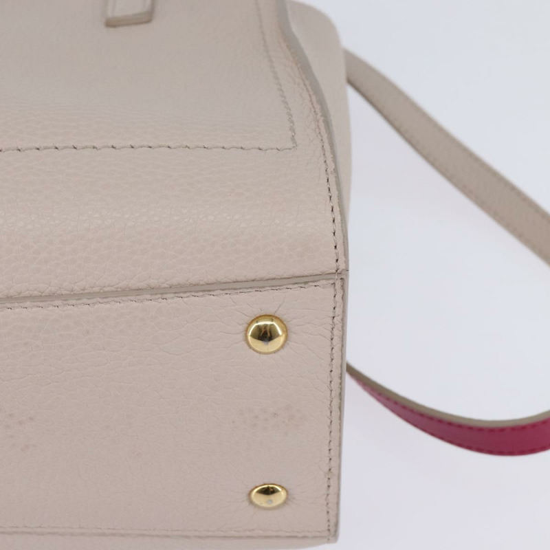 【日本直送】Salvatore Ferragamo Gancini 手提包 皮革 兩用 米色 金色 正品 BA7068-15