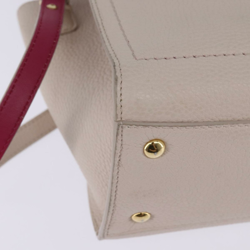 【日本直送】Salvatore Ferragamo Gancini 手提包 皮革 兩用 米色 金色 正品 BA7068-16