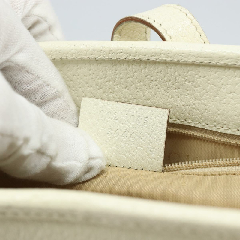 【日本直送】GUCCI Jackie 手提包 皮革 白色 銀色 002 1065 3444 正品 ep11352-11