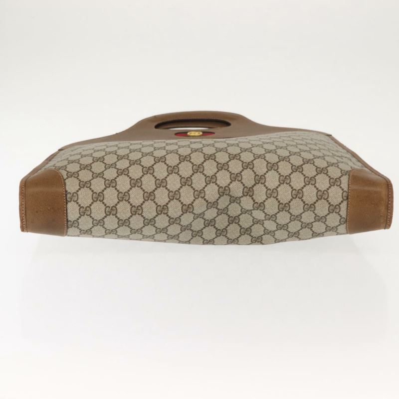 【日本直送】GUCCI GG Supreme Web Sherry Line 手提包 PVC 米色 正品 BA7127-4