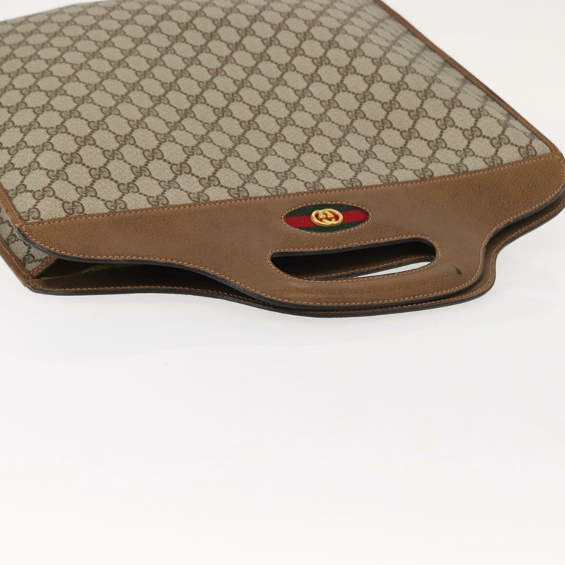 【日本直送】GUCCI GG Supreme Web Sherry Line 手提包 PVC 米色 正品 BA7127-5