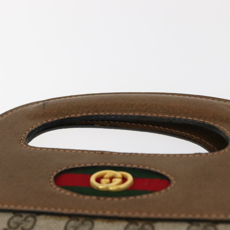 【日本直送】GUCCI GG Supreme Web Sherry Line 手提包 PVC 米色 正品 BA7127-7