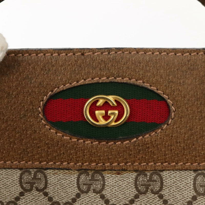 【日本直送】GUCCI GG Supreme Web Sherry Line 手提包 PVC 米色 正品 BA7127-16