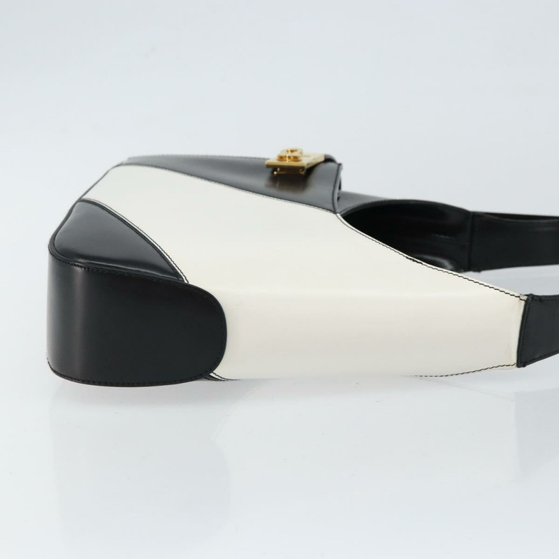 【日本直送】Salvatore Ferragamo Gancini 皮革肩背包 黑色 金色 正品 147508-2