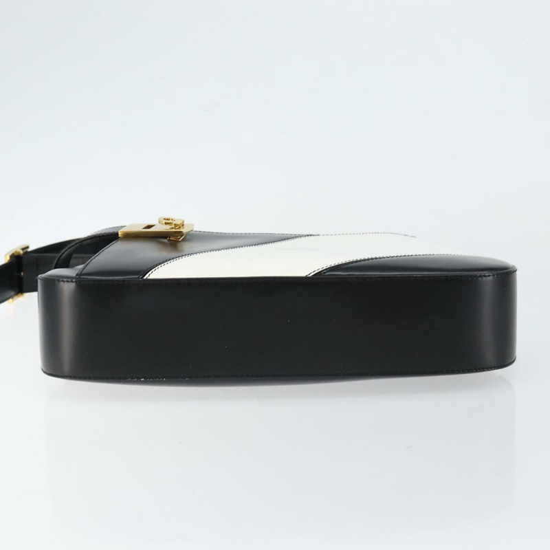 【日本直送】Salvatore Ferragamo Gancini 皮革肩背包 黑色 金色 正品 147508-4