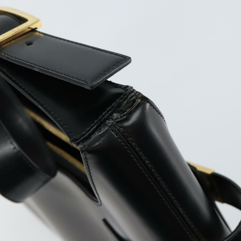 【日本直送】Salvatore Ferragamo Gancini 皮革肩背包 黑色 金色 正品 147508-8