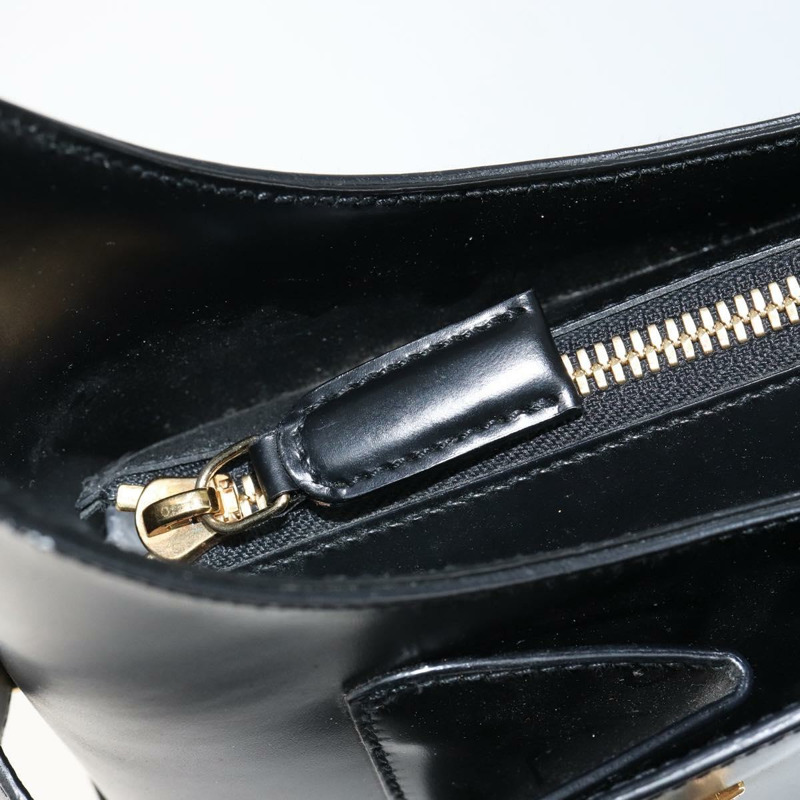 【日本直送】Salvatore Ferragamo Gancini 皮革肩背包 黑色 金色 正品 147508-9