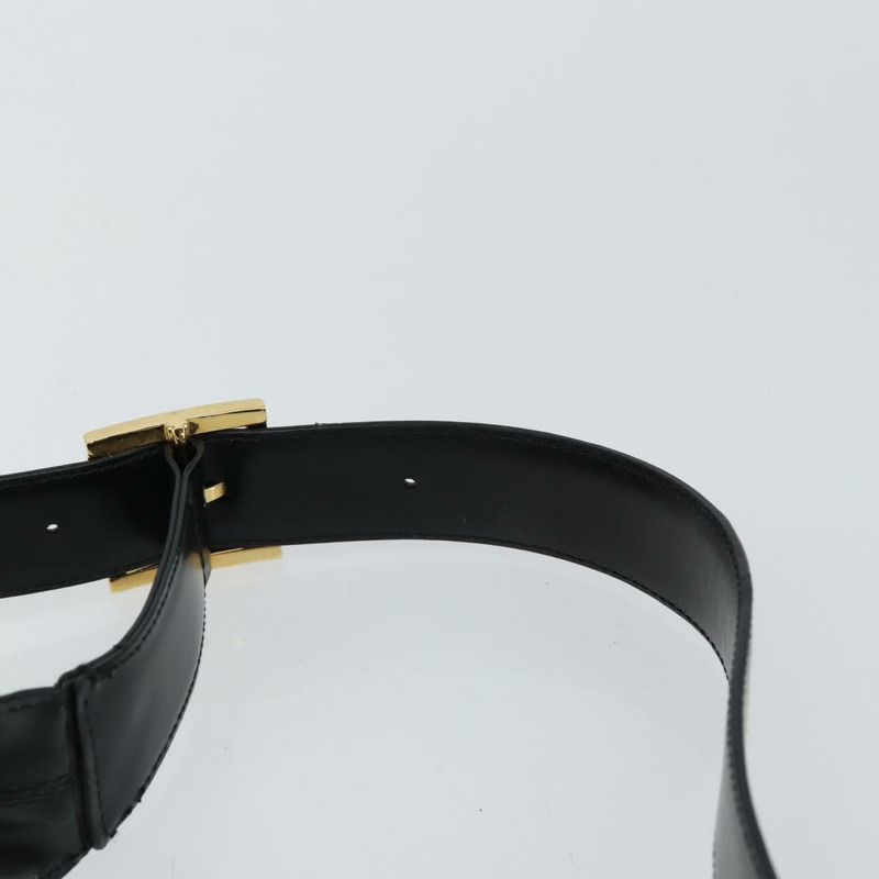 【日本直送】Salvatore Ferragamo Gancini 皮革肩背包 黑色 金色 正品 147508-13