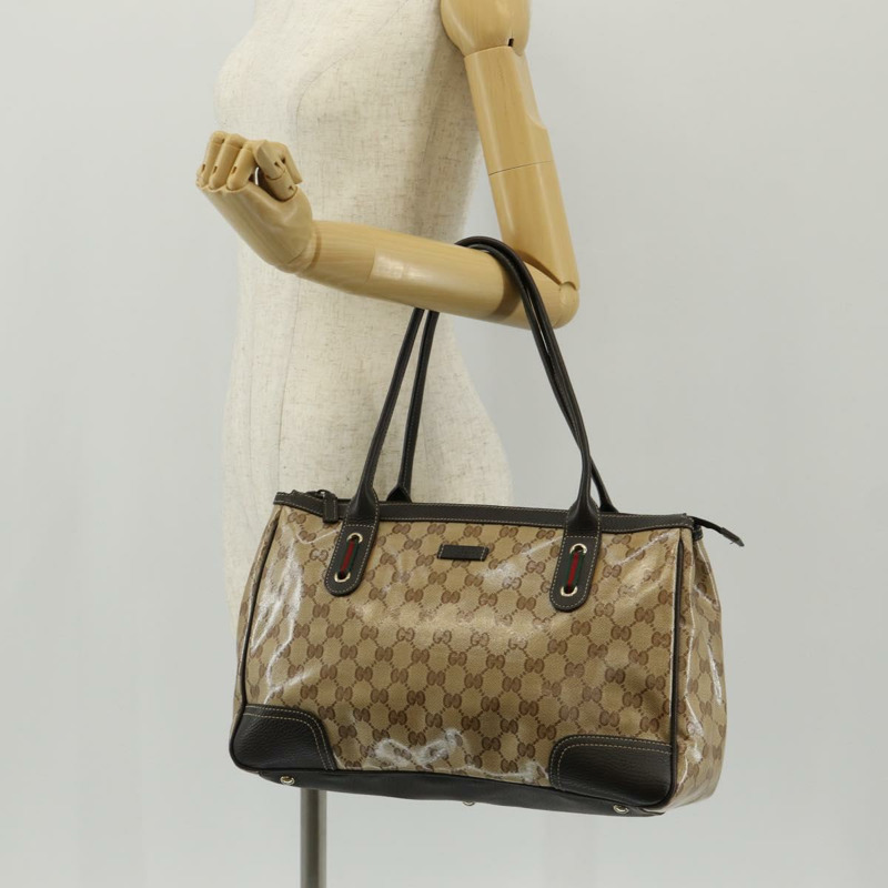 【日本直送】GUCCI GG 水晶托特包 塗層帆布 奧特萊斯 米金色 293599 正品 147722V-24