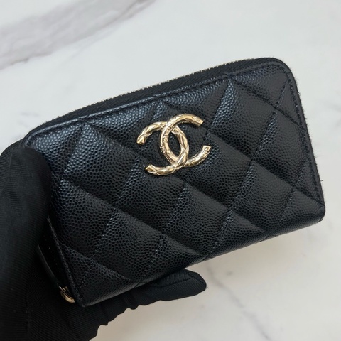 Chanel 黑金絕美logo 24S 美到炸掉🥳荔枝皮 全黑耐用耐髒 不買嗎 🥳