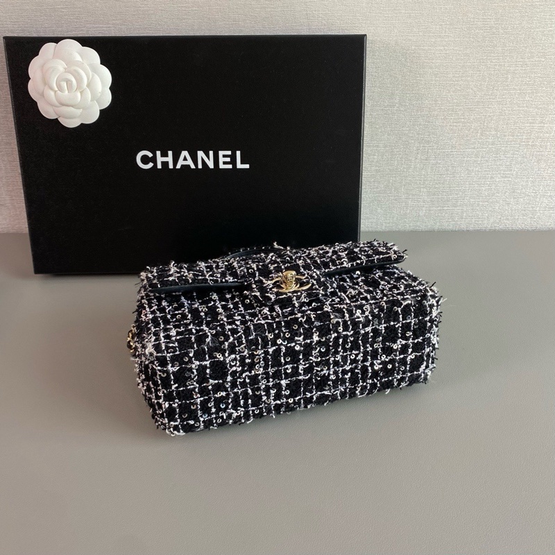 Chanel 24P 黑白mini 手柄CF 超級美🖤🤍-5