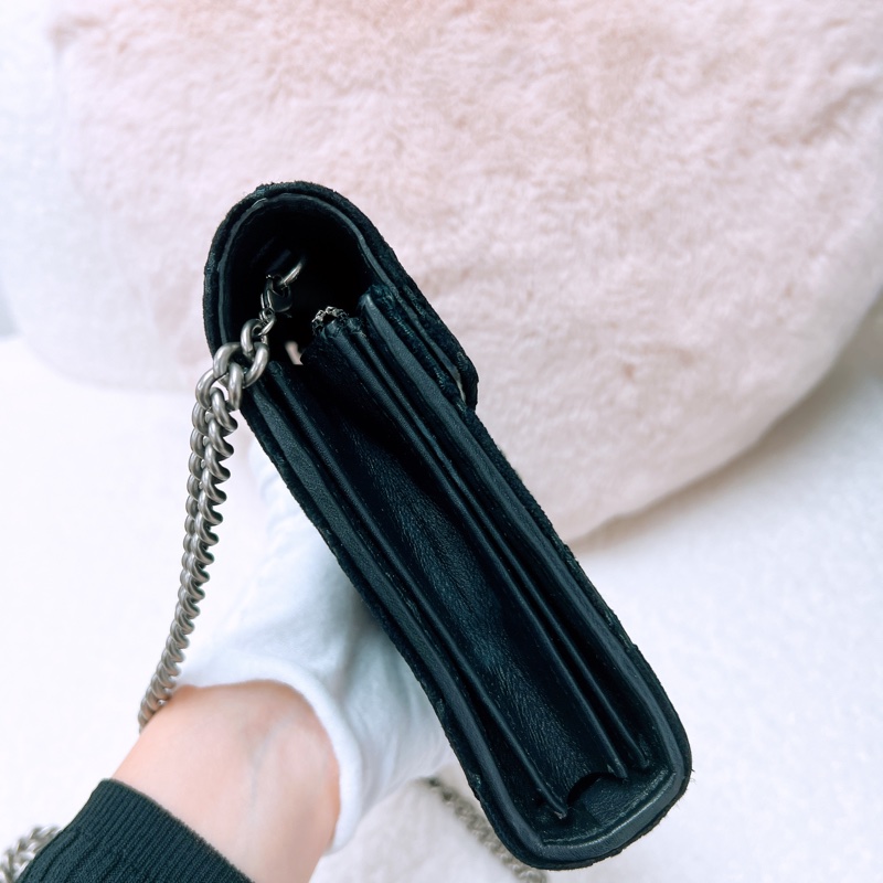 Gucci dionysus woc 黑色絲絨水鑽酒神鏈條包-5