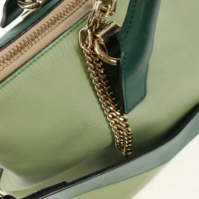 【日本直送】Chloe Bailey 手提包 皮革 兩用 綠色 正品 BA6835-20