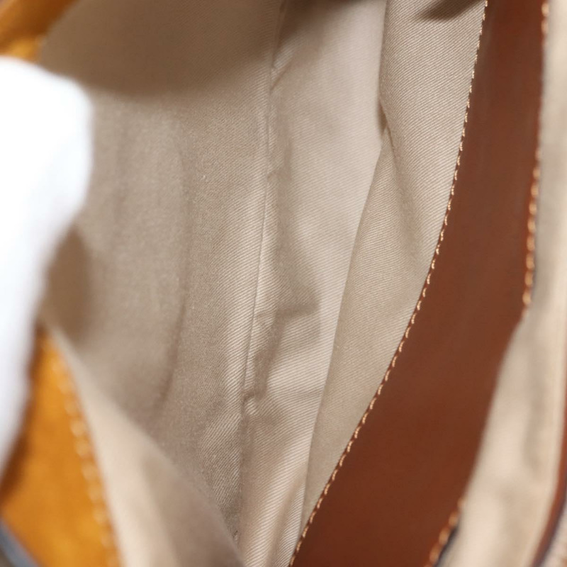 【日本直送】Chloe Lexa 手提包 麂皮 兩用 黃色 金色 正品 BA6831-10