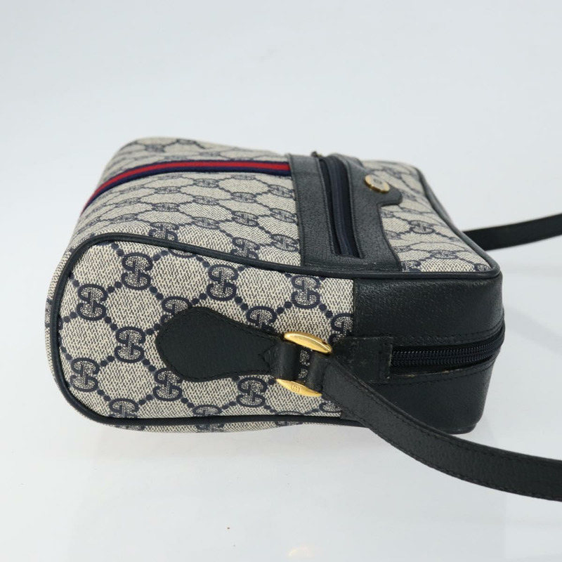 【日本直送】GUCCI GG Supreme Sherry Line 單肩包 PVC 海軍藍/紅色 56 02 005 正品 146673-2