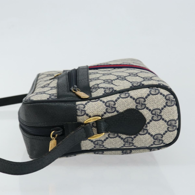 【日本直送】GUCCI GG Supreme Sherry Line 單肩包 PVC 海軍藍/紅色 56 02 005 正品 146673-3