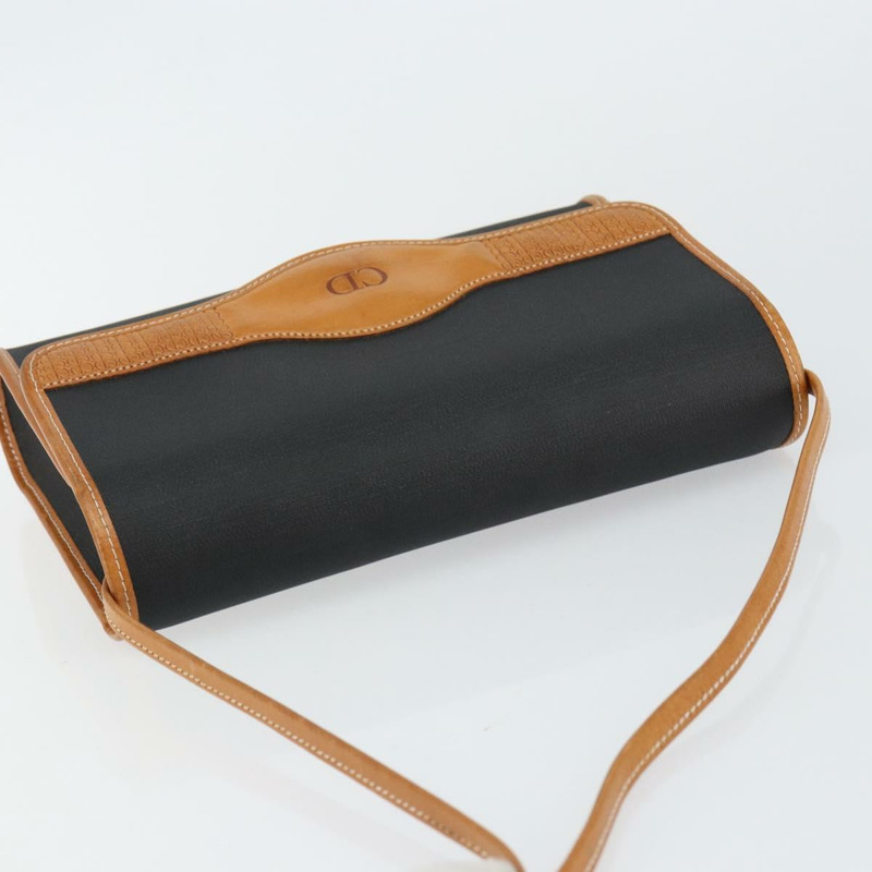 【日本直送】Christian Dior 黑色金色皮革肩背包 正品 BA7084-5