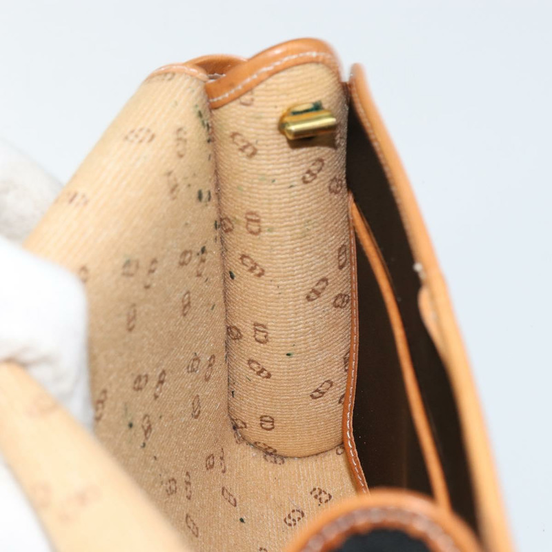 【日本直送】Christian Dior 黑色金色皮革肩背包 正品 BA7084-17