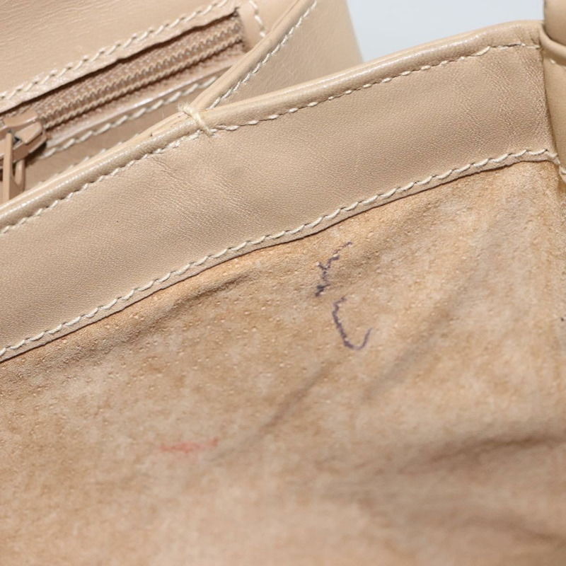 【日本直送】GUCCI 皮革單背包 米色 金色 正品 ep11343-9