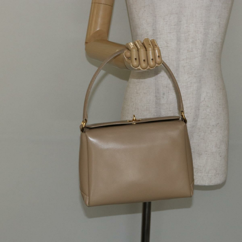 【日本直送】GUCCI 皮革單背包 米色 金色 正品 ep11343-23