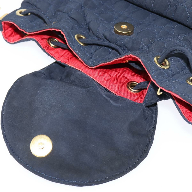 【日本直送】Christian Dior Canage 肩膀包款 尼龍 海軍藍 金色 正品 146576-9