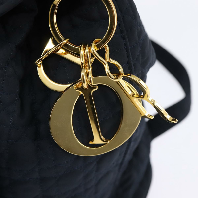 【日本直送】Christian Dior Canage 肩膀包款 尼龍 海軍藍 金色 正品 146576-16