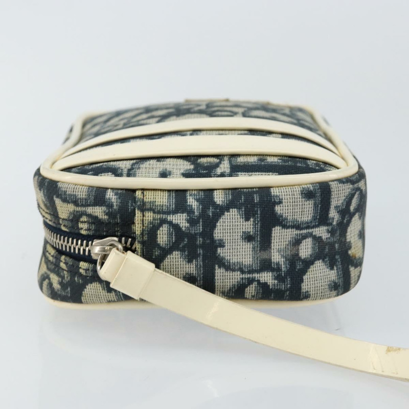 【日本直送】Christian Dior Trotter帆布手拿包 PVC海軍藍銀色 正品 ep11381-3