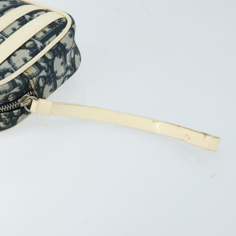 【日本直送】Christian Dior Trotter帆布手拿包 PVC海軍藍銀色 正品 ep11381-7