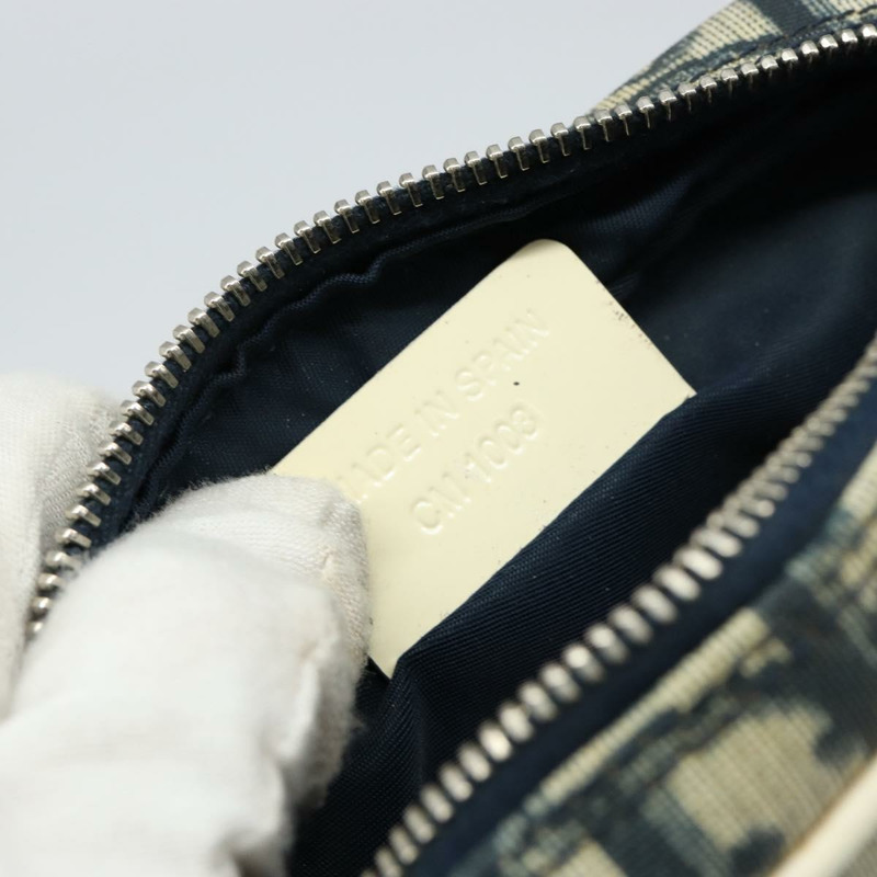 【日本直送】Christian Dior Trotter帆布手拿包 PVC海軍藍銀色 正品 ep11381-11