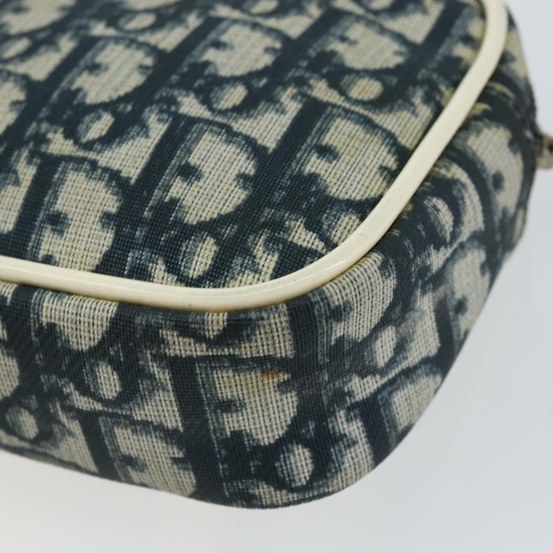 【日本直送】Christian Dior Trotter帆布手拿包 PVC海軍藍銀色 正品 ep11381-14