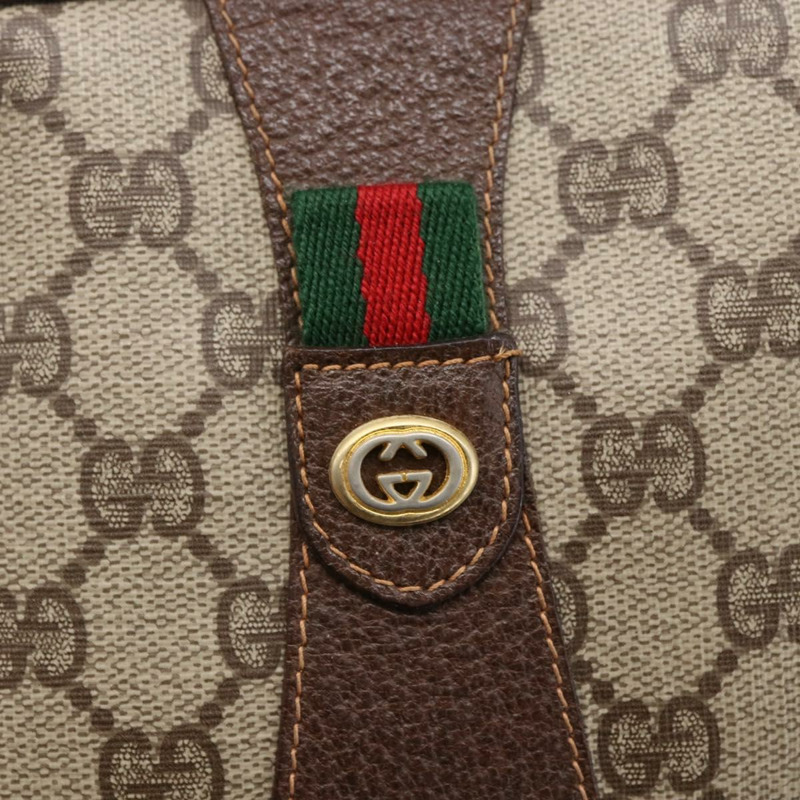 【日本直送】GUCCI GG Supreme Web Sherry Line 手拿包 米色 金色 156 01 034 正品 147494-17