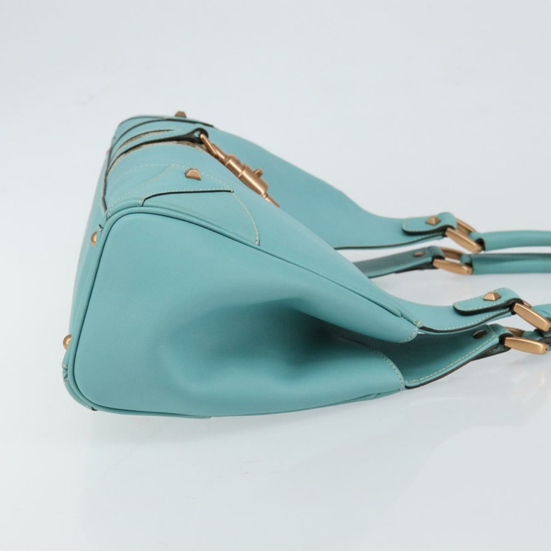 【日本直送】GUCCI 全新 Jerky 單肩包 皮革 藍色 金色 124407 正品 147486-2