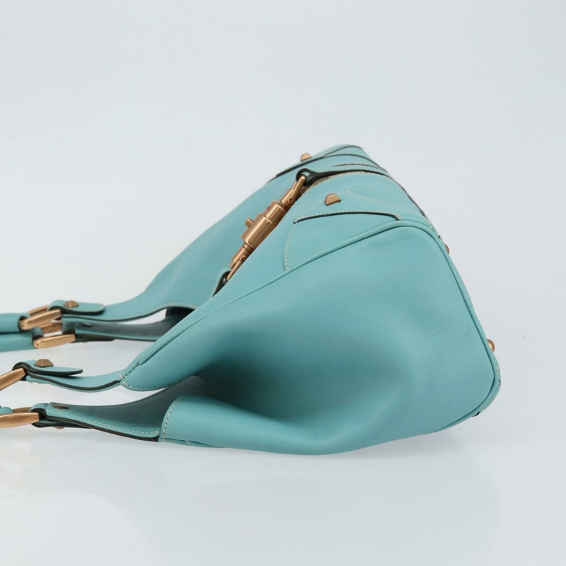 【日本直送】GUCCI 全新 Jerky 單肩包 皮革 藍色 金色 124407 正品 147486-3