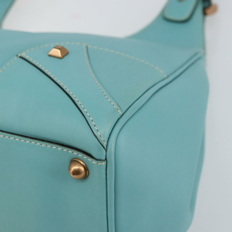 【日本直送】GUCCI 全新 Jerky 單肩包 皮革 藍色 金色 124407 正品 147486-8